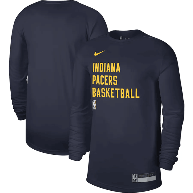 Men's Indiana Pacers Navy 2023/24 Legend On-Court Practice Long Sleeve T-Shirt
